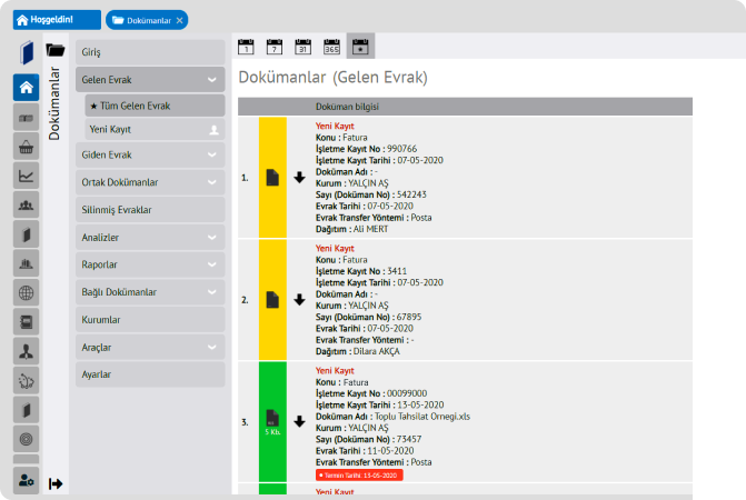 Gelen ve Giden Evraklarınızı Kayıt Altına Alın